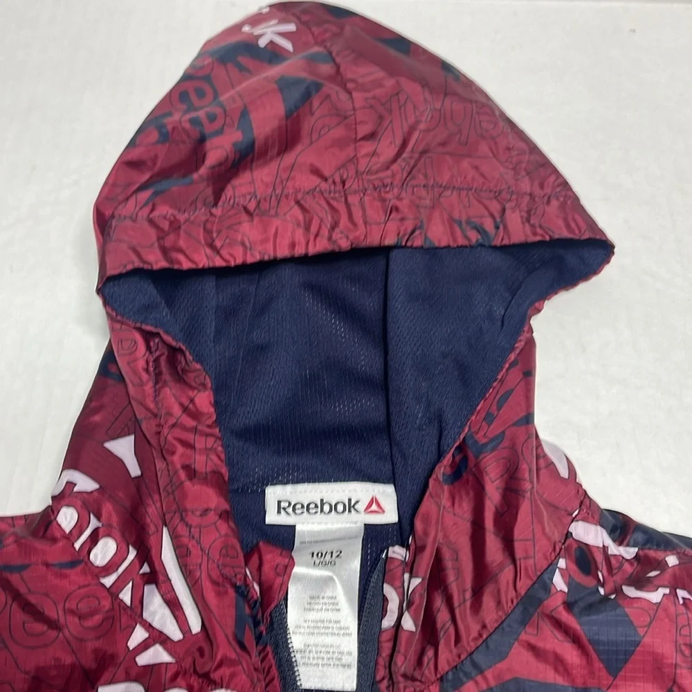 Reebok Kids' Burgundy and Navy Raincoat size 10/12 m‎ youth
